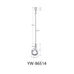 Lighting Fixture Stainless Steel Wire Rope Sling With Snap Hook YW86514