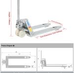 Galvanised Manual Hand Pallet Truck 685mm Fork Width ISO Certified