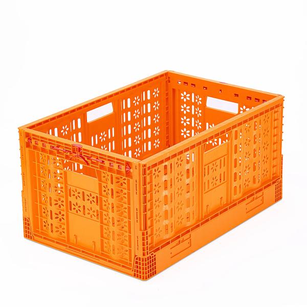 Customized Logo 600x400x300mm Foldable Vented Basket for Space-saving Transporta