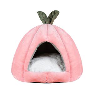 Wholesale Melon Closed Dog Cave House Small Breathable Warm Cat Nest Mat from china suppliers