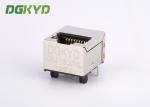 height 12mm low profile 100 BASE Top entry Female RJ45 lan jack with Magnetics