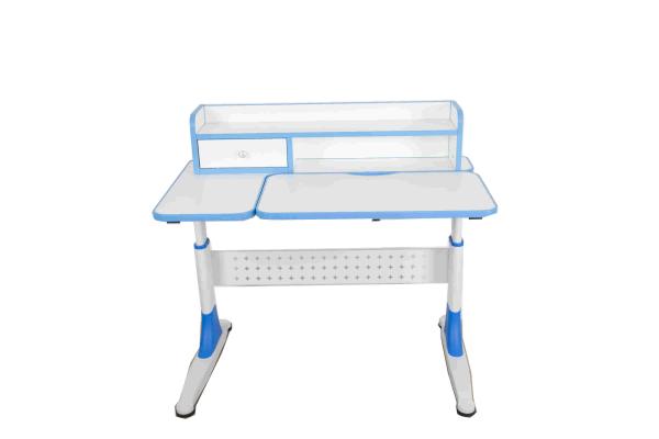 Adjustable Height Kids Study Desk 2 Tier Shelves , Childrens Homework Desk With