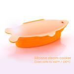 Food Grade Silicone Cooker Collapsible Foldable Non-Stick Odorless Fish Steamer