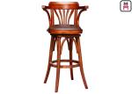 Rustic Vintage Restaurant Bar Stools Solid Wood / Metal For Cafe / Salon / Hotel