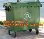 120l Plastic trash can plastic waste container plastic industrial bin, 1100L