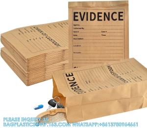 Wholesale Pack Paper Police Evidence Bags 9.45 * 5 * 3 Inch Crime Scene Paper Evidence Bag For Receipts from china suppliers