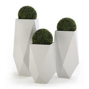 Wholesale 110cm Tall Paint Process Polygon Stainless Steel Planter For Flower from china suppliers