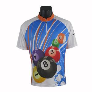 Wholesale Free Design New Style Blue Custom Short Sleeve Billiards Pool Jersey For Men from china suppliers