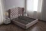 Modern Upholstered Fabric Box Design Wooden Bed