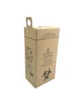 5L Portable Sharps Container , Custom Logo Sharps Box Disposal Kraft Cardboard