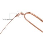 Computer Acetate Reading Glasses Titanium Square Prescription