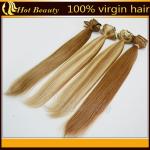 Light color Personalized European Straight Real Hair Clip In Hair Extensions