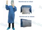35 - 50gsm Disposable Surgical Gown Reinforced Waterproof Latex Free