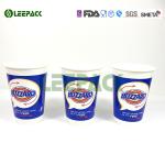 Insulated Blue Drink 12 Oz Paper Cups For Fast Food Restaurant , Party