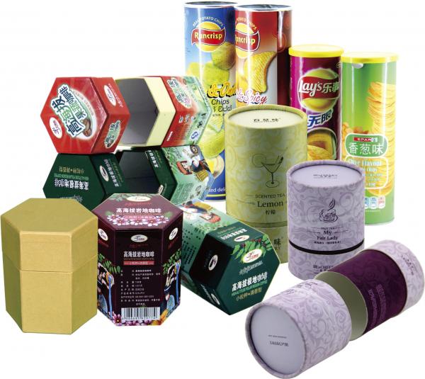 Quality Cylinder Colorful Recyclable Paper Cans Packaging for Food Cosmetics and Matches for sale