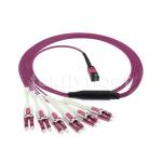 12F MPO/MTP-LC APC DX Uniboot OM4 Fiber Optic Patch Cord for Data Centers -40°C