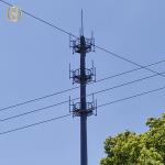 Slip Joint Galvanized Telecommunication Post Monopole Telecom Tower 30M 36M