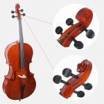 Solid Top Cello Plywood Maple Body for Beginner A set is an octave lower than a