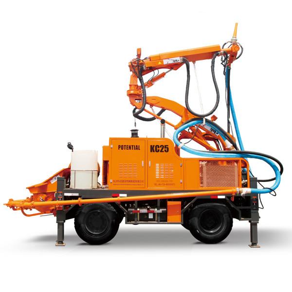 KC2512W Concrete Spraying Equipment , Robotic Shotcrete Manipulator Diesel Motor