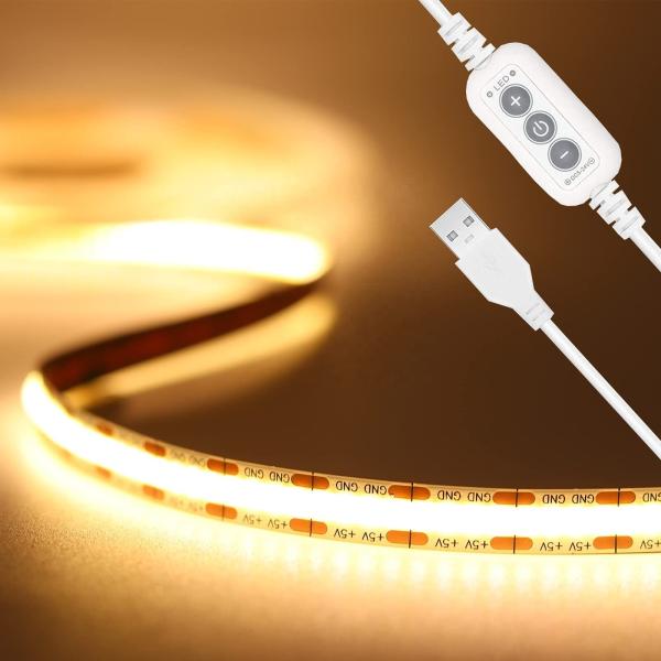 480 LED USB COB Strip Light Kit Waterproof and Remote Control for Holiday
