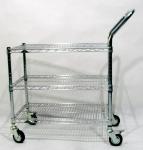 200KG Load 3" Casters Anti Static ESD Chrome mesh trolley