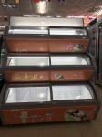 Commercial Ice Cream Display Freezer With LED Light Fan Forced Cooling