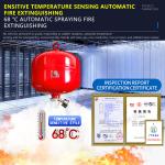 30L Temperature Sensing FM200 Gas Automatic Hanging Fire Extinguisher Standard