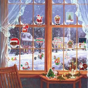 Wholesale Transparent PVC Snowman Window Stickers 0.1mm Merry Christmas Gift Stickers from china suppliers