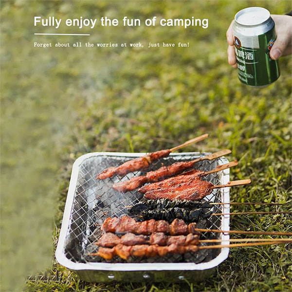 One Time Use BBQ Grill Portable Charcoal Grills Disposable Grill Trays