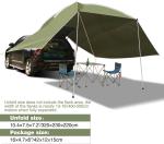 Waterproof Car Awning Sun Shelter, Portable Auto Canopy Camper Trailer Sun Shade