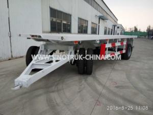 Wholesale 15 Tons Heavy Duty Semi Trailers , 8 Wheels 2 Axles Flatbed Truck Trailer from china suppliers