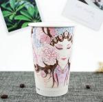 3d Design Soft Insulated Disposable Coffee Cups , Hot Coffee Paper Cups