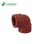 Round Head Code Pn16 Pph Red Plumbing Fitting Pipe Elbow 90 Degree Elbow for
