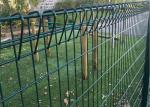 RAL 6005 Powder Coated BRC Roll Top Welded Mesh Fence Panels 50x150 Hole