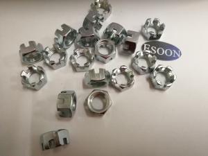 Wholesale M12*1.25 Hex Thin Slotted &amp; Castle Nuts(DIN937),Zinc Plated Steel Surface,10mm Height,17mm diameter of the crown,M4-M100 from china suppliers