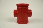 Anti Corrosion 4 Way Tee Pipe Fitting Red Color