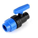 32mm Blue PP Compression Ball Valve for Water Media OEM Supported by Plastic