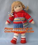 Bear hand crochet toy, woolen hand knitted toy, hand puppet toy