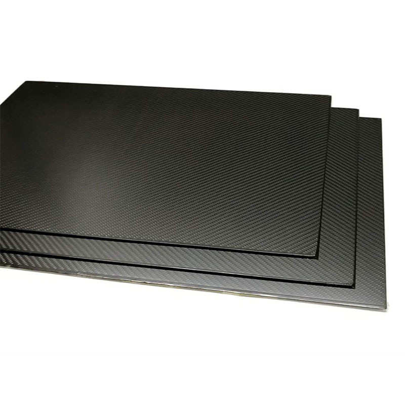 3K Plain Weave Carbon Fiber Plate Glossy Surface For Aerospace