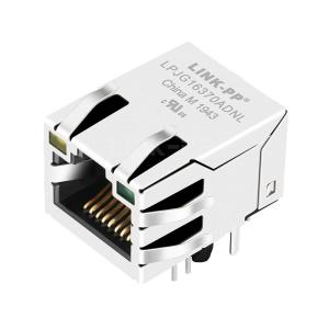 Wholesale LPJG16370ADNL 100/1000 Base-T Tab Up Yellow/Green Led Single Port RJ45 Connector from china suppliers