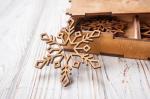 Personalized christmas ornaments Wooden snowflakes Set of 16 snowlakes Snowflake