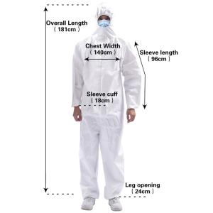 Wholesale Waterproof Disposable Coveralls Dust Suits Microporous Infected Areas Applied from china suppliers