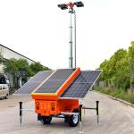 Solar Powered Lighting Towers 5 Sections Height 7M Tower Solar Light