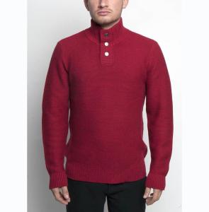 Wholesale Marl Texture Knit Pullover Sweater 100 Percent Cotton Material With Button from china suppliers