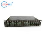 Media converter RACK Chassis Mount 14/16slots 19in 2U dual AC power for CCTV