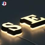 Illuminated 3D LED Acrylic Signage Super High Brightness Anti Rust
