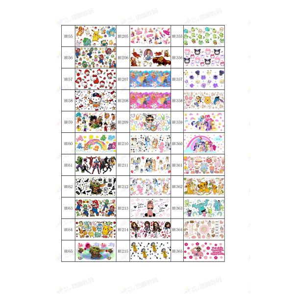 ISO9001 UV Varnish UVDTF Cup Wraps DTF Tumbler Wraps 16oz