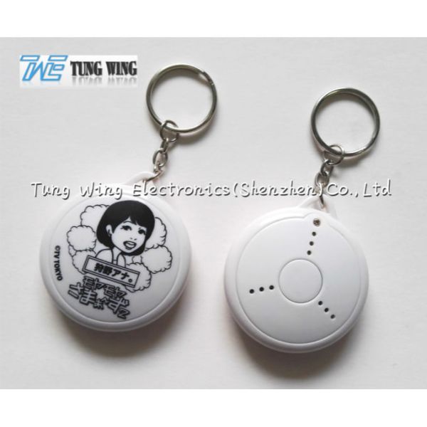 ABS Music Keychain , Music Keyring 2D 3D Process With Customized Logo / Sound