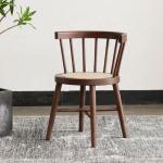 Living Room Leisure Medieval Restaurant Dining Chair with Retro Wooden Design