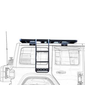 Wholesale JEEP Wrangler JL JK Roof Rack Car Rear Ladder in Mechanical Style for 4X4 Vehicles from china suppliers